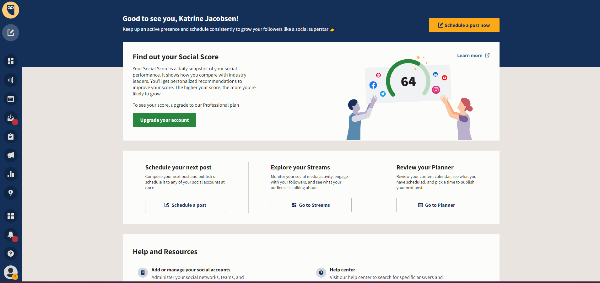 Produktnyt fra Hootsuite Q1 2022 1 New homepage