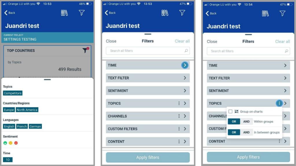 Talkwalkers mobile app