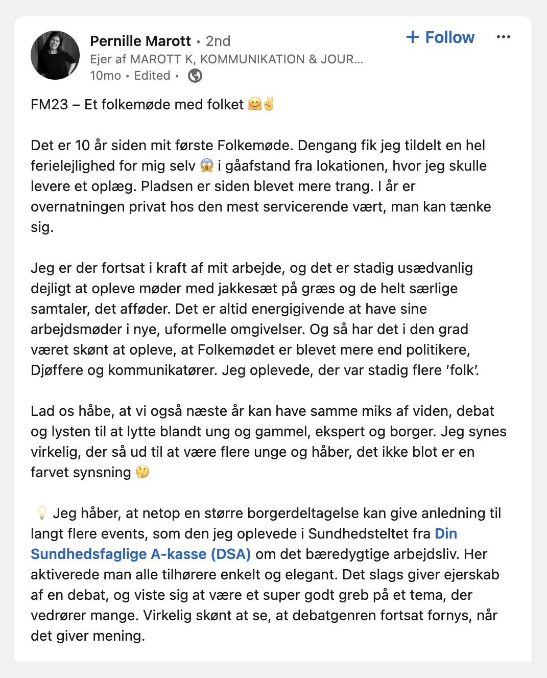 pernille marott folkemoede