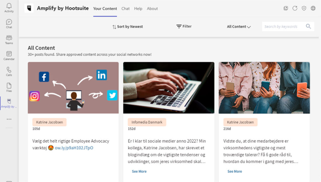 slack hootsuite amplify