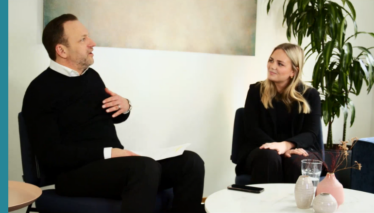 Tilde Ede og Alexander Mason under webinar